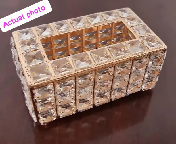 Crystal Napkin Dispenser - Gold - 1