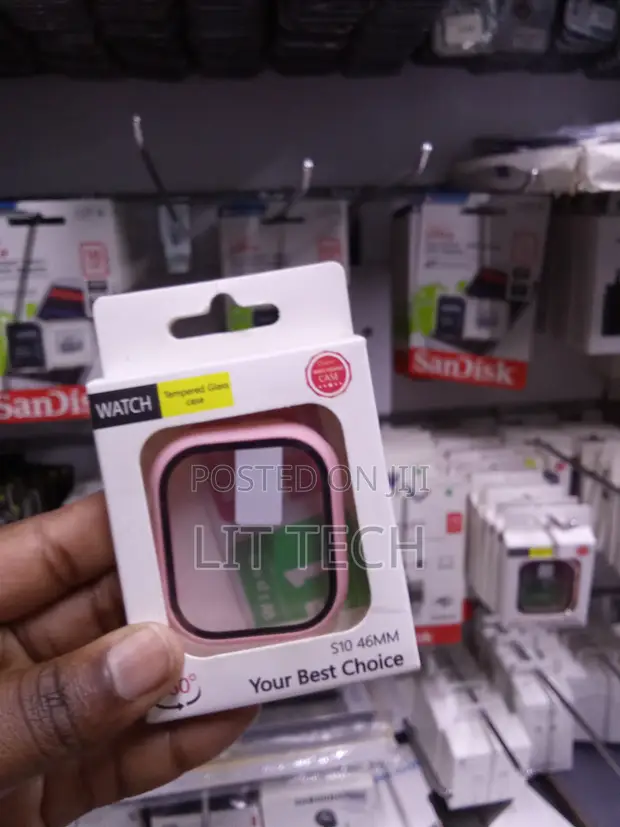 All-in-One Tempered Glass Bumper Case for Apple Watch Series 10 46mm - 1