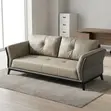 5-Seater Office Sofa - Gray Leather - 3