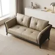 5-Seater Office Sofa - Gray Leather - 5