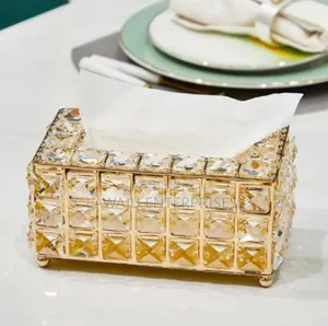 Crystal Tissue Holder - Gold