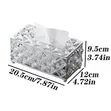 Rectangular Crystal Tissue Box - Gold - 1