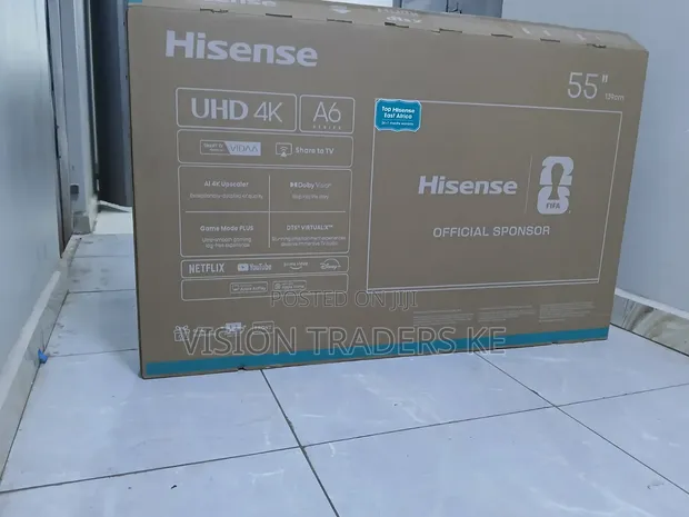 Hisense 55" 55A6QKEN Smart UHD Frameless TV with Voice Control - 1