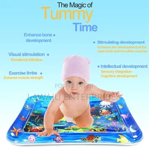 Baby Tummy Time Water Play Mat - 5 Floating Animals