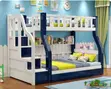 Space-Saving Wooden Bunk Bed with Shelves - 4