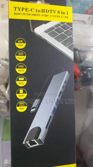 Type-C to HDTV 8-in-1 Adapter, 4K UHD