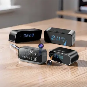 Smart WiFi Alarm Table Clock Hidden Spy Camera 4K