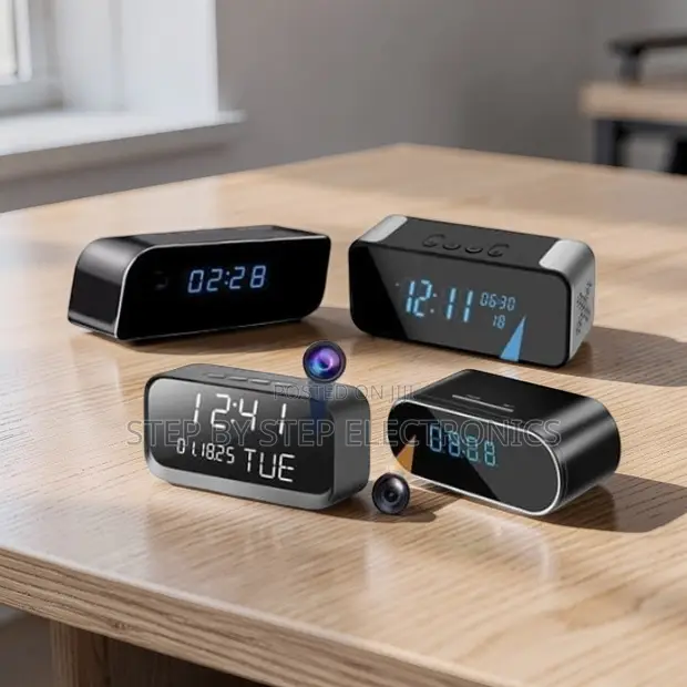 Digital Alarm Clock Hidden Spy Camera 4K WiFi - 1