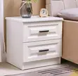 3 Drawer Modern Bedside Storage Cabinet (White) - 2