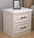 3 Drawer Modern Bedside Storage Cabinet (White) - 4