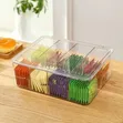 Acrylic Tea Bag Organizer with Cover & Divider - 1