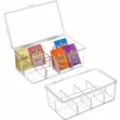 Acrylic Tea Bag Organizer with Cover & Divider - 2