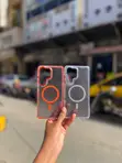 Dual-Tone Carbon Texture Magnetic Phone Cases for Samsung S Series - 1