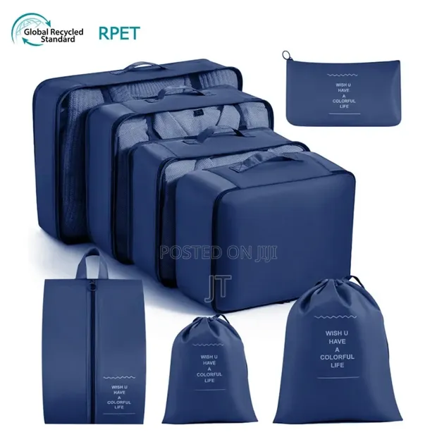 8-Piece Luggage Travel Organizer Set with Toiletry Case - 1