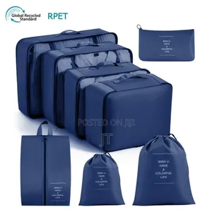 8-Piece Luggage Travel Organizer Set with Toiletry Case