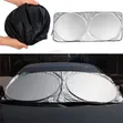 Foldable Car Windshield Sunshade with Pouch - 1