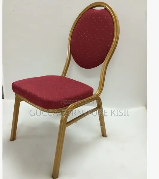 Red Round Back Stackable Events Chair - 1