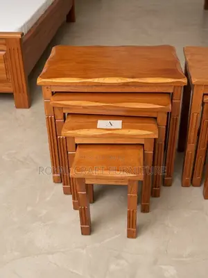 RoyalCraft 4-Piece Solid Mahogany Nesting Stools Set