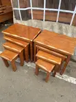 RoyalCraft 4-Piece Solid Mahogany Nesting Stools Set - 2