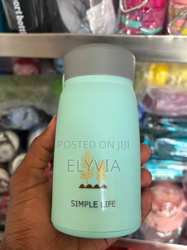 Green Glass Water Bottle - 1