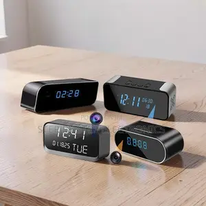 Wireless WiFi Alarm Table Clock Hidden Spy Camera