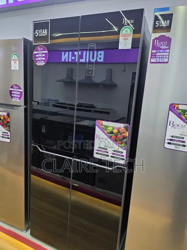 Roch 439L Side-by-Side 4 Door Fridge Freezer - 1