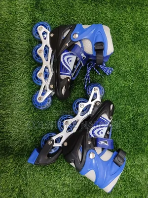Adjustable Kids Inline Roller Skates - Blue/Black