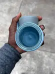 Minimalist Glass Water Bottle - Light Blue - 1