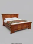 RoyalCraft 6x6 Mahogany King Bed Frame - 1