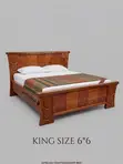 RoyalCraft 6x6 Mahogany King Bed Frame - 2