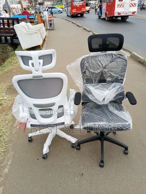 Modern Executive Office Chair - Black and White