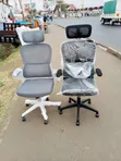 Modern Executive Office Chair - Black and White - 3