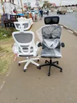 Modern Executive Office Chair - Black and White - 4