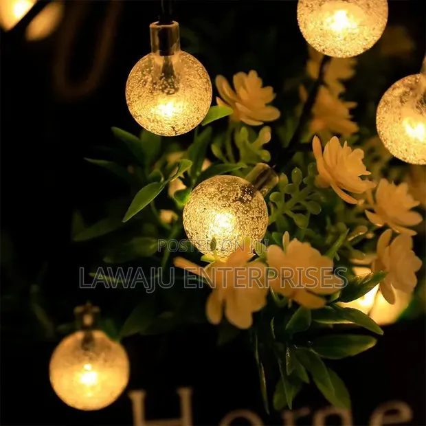 Solar Powered Christmas Ball String Lights - 12M, 100 LEDs - 1