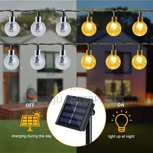 Solar Powered Outdoor Ball String Lights - 12M, 100 LEDs