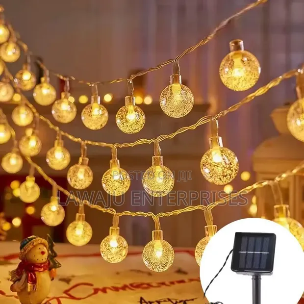 Solar Powered Outdoor Ball String Lights - 12M, 100 LEDs - 1