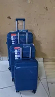 3-in-1 Unbreakable PP Suitcase Set with Spinner Wheels - 2