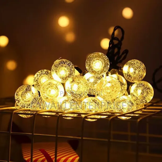 12m Solar Powered Ball String Lights - 100 LEDs - 1