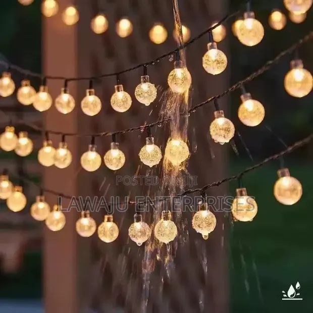 Solar Powered Bubble Ball String Lights - 12M, 100 LEDs - 1