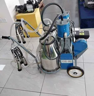 Double Electric Milking Machine - 50kg Stainless Steel Bucket