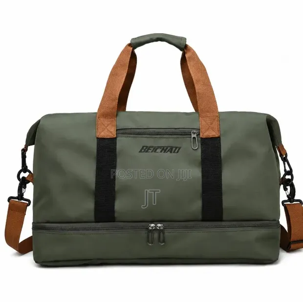 Large Capacity Travel Duffel Bag with Shoe Compartment - 1