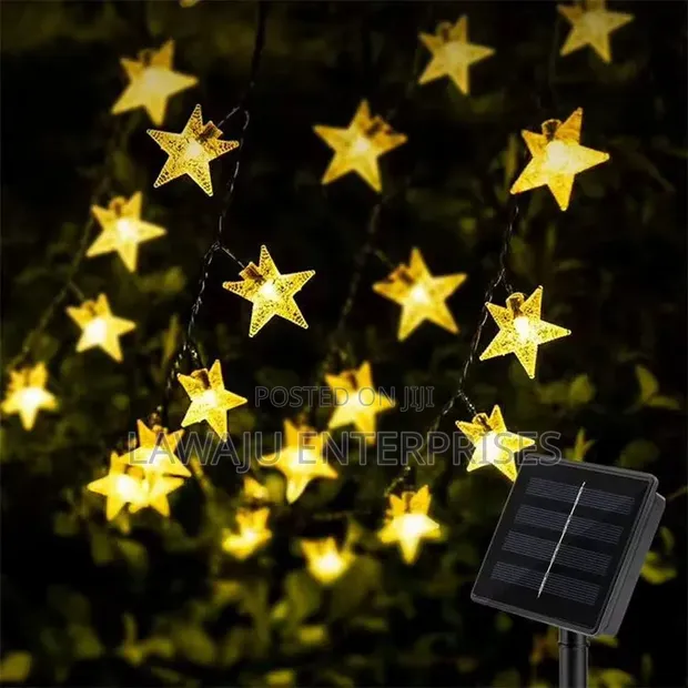 Solar Powered Outdoor Star Fairy Lights - 12M, 100 Stars - 1