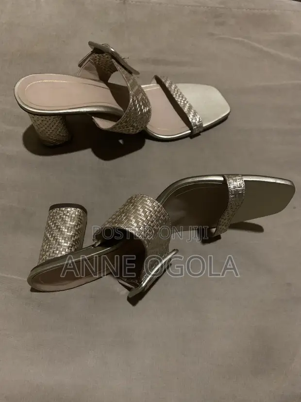 Alfani Open High Heel Sandals - Black & Gold - 1