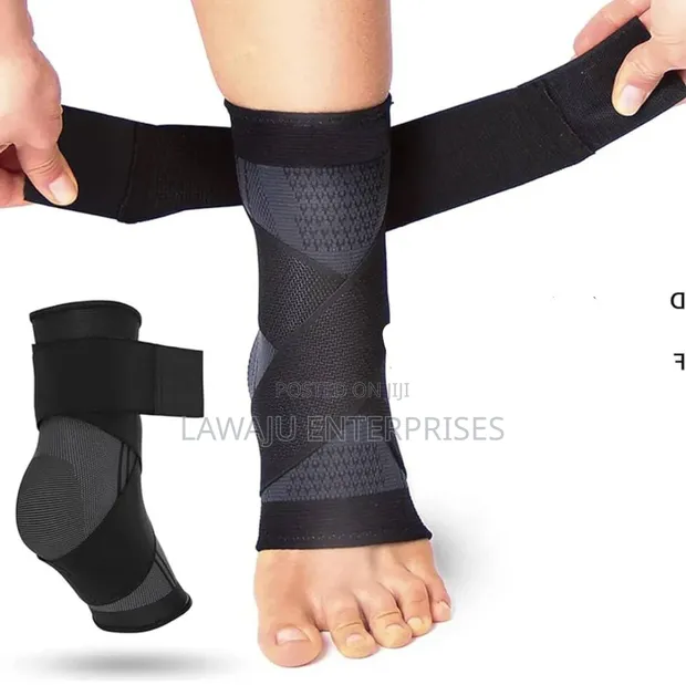 Adjustable Ankle Brace with Double Compression Straps - 1