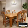 RoyalCraft Solid Mahogany 6-Seater Dining Set - 2