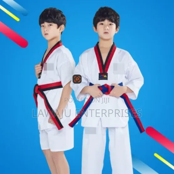 Kids Taekwondo Uniform (Red Stripe) - 1