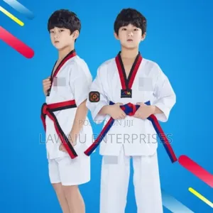 Kids Taekwondo Uniform (Red Stripe)