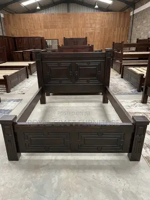Royal Comfort Sudan Teak King Bed Frame - Dark Walnut