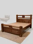 RoyalCraft 5x6 Mahogany Bed Frame - Executive Suite - 1