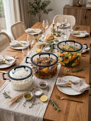 High Borosilicate Glass Soup Pot Set (4pcs)